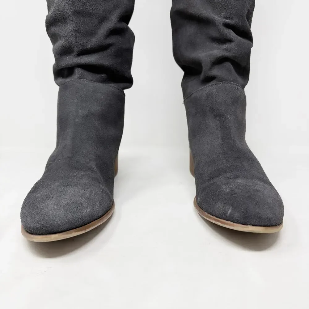 [Steve Madden] Gray Pondrosa Suede Leather Tall Knee High Slouchy Boots Size 9